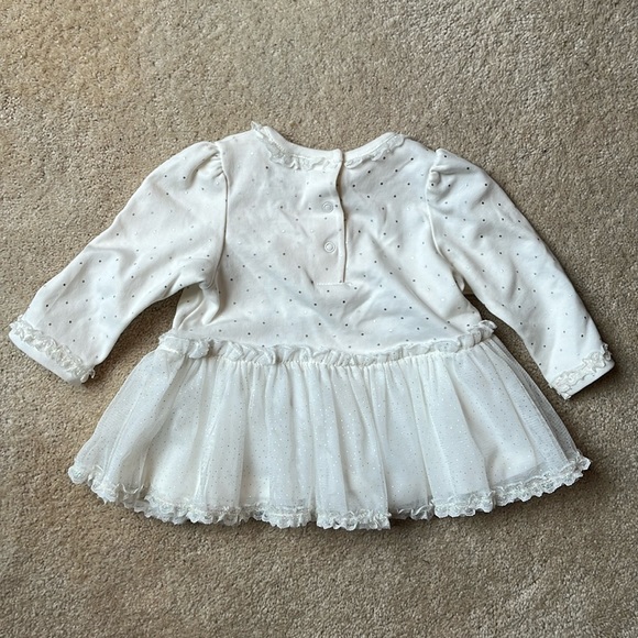 Little Me Sparkly Lace Polka Dot Dress - 9 Months - Picture 5 of 9